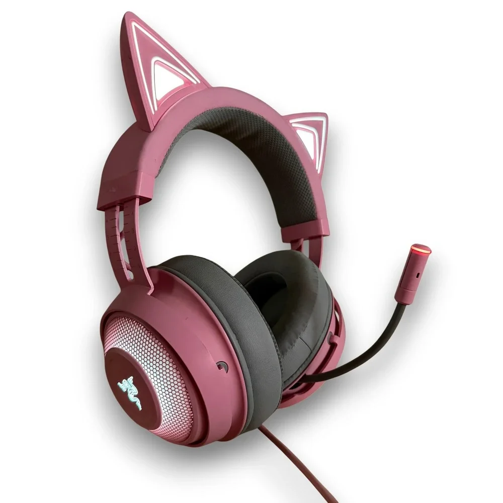 Razer Kraken Kitty Edition Gen 1 RGB Gaming Headset Quartz Pink‎ Wired USB
